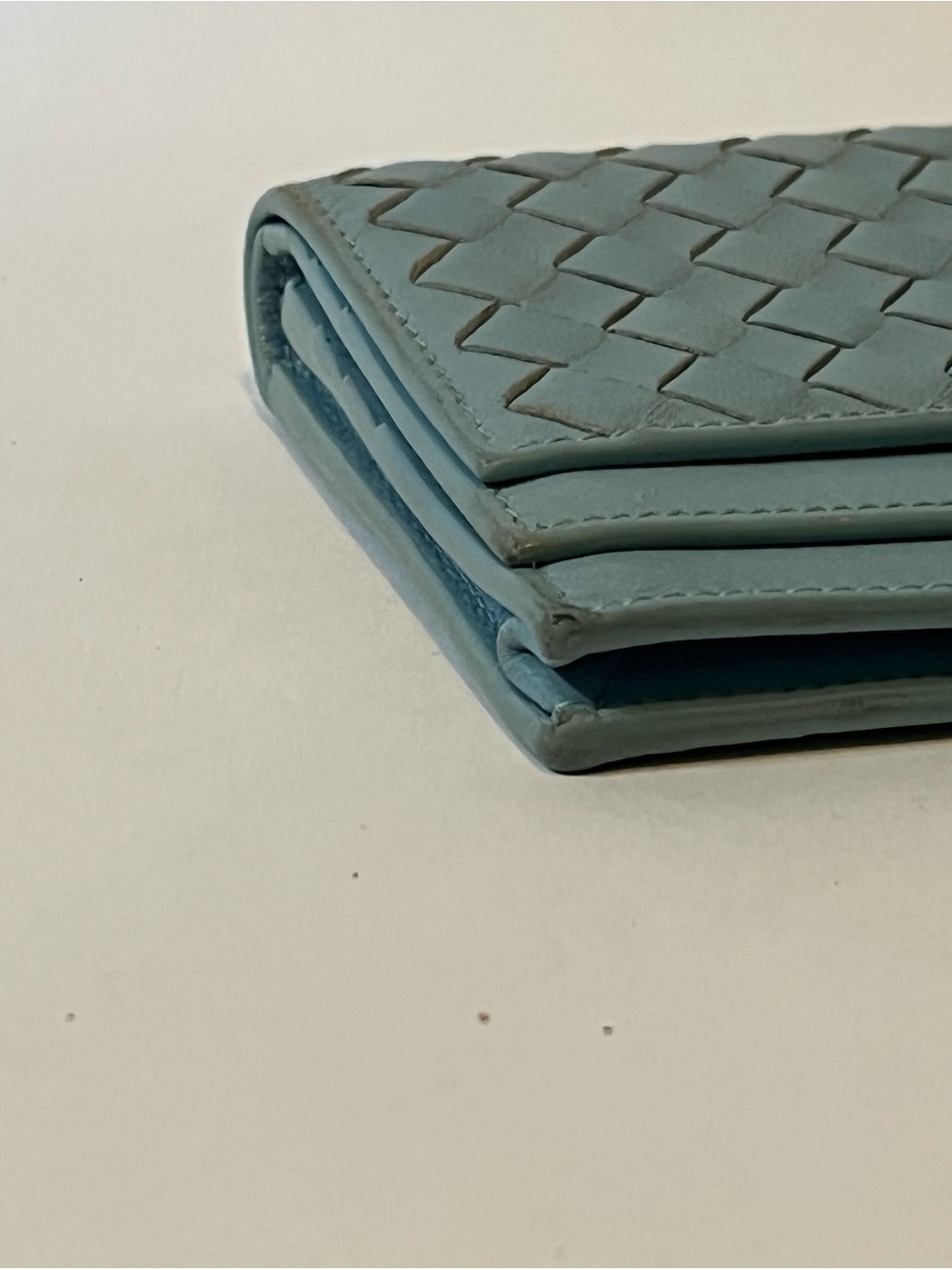 Bottega Veneta Nappa Intrecciato Wallet Powder Blue 🇮🇹 - Picture 3 of 12